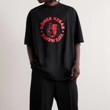 베트멍 남/녀 트렌디 블랙 반팔티 - Vetements Unisex Black Tshirts 