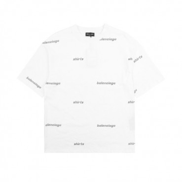 발렌시아가 남성 화이트 크루넥 반팔티 - Balenciaga Mens White Short sleeved Tshirts 