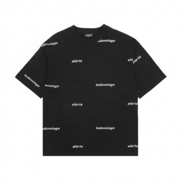 발렌시아가 남성 블랙 크루넥 반팔티 - Balenciaga Mens Black Short sleeved Tshirts 