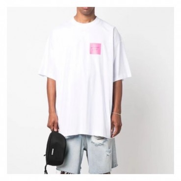 베트멍 남/녀 트렌디 화이트 반팔티 - Vetements Unisex White Tshirts 