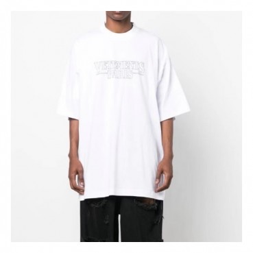 베트멍 남/녀 트렌디 화이트 반팔티 - Vetements Unisex White Tshirts 