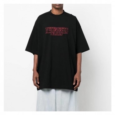 베트멍 남/녀 트렌디 블랙 반팔티 - Vetements Unisex Black Tshirts 