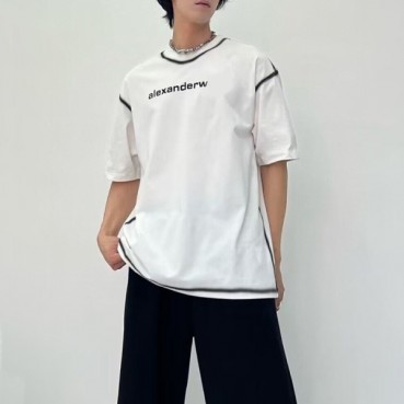 알렉산더왕 남성 화이트 반팔티 - Alexander wang Mens White Short sleeved Tshirts 