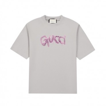 구찌 남/녀 그레이 크루넥 반팔티 - Gucci Unisex Gray Short sleeved Tshirts 