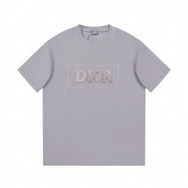 디올 남성 블랙 그레이 반팔티 - Dior Mens Gray Short sleeved Tshirts 