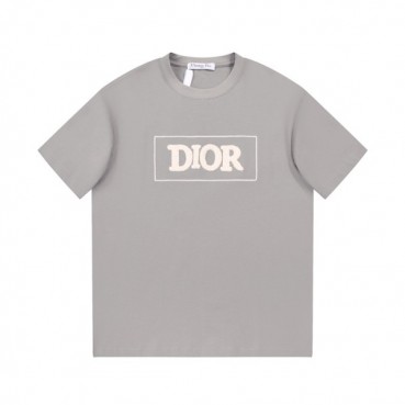 디올 남성 블랙 그레이 반팔티 - Dior Mens Gray Short sleeved Tshirts 