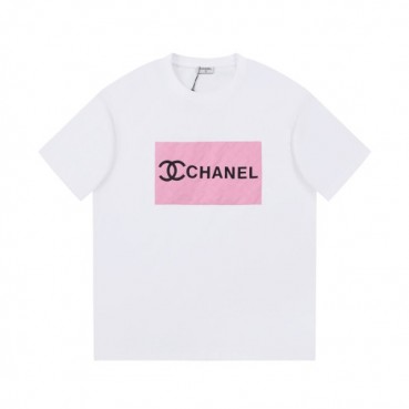 샤넬 남/녀 크루넥 화이트 반팔티 - Chanel Unisex White Tshirts 