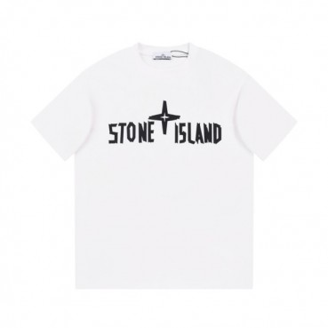 스톤아일랜드 남성 화이트 크루넥 반팔티 - Stone Island Mens White Tshirts 