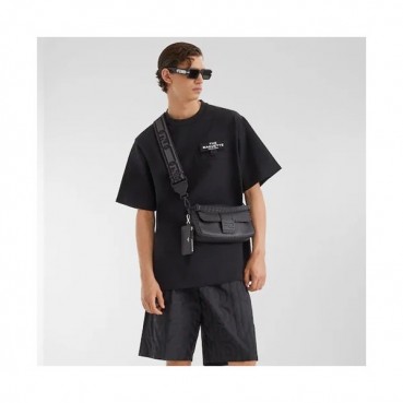 펜디 남성 블랙 크루넥 반팔티 - Fendi Mens Black Short sleeved Tshirts 