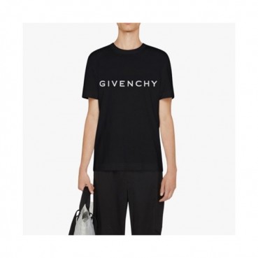 지방시 남성 크루넥 블랙 반팔티 - Givenchy Mens Black Short Sleeved Tshirts 