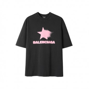 발렌시아가 남성 블랙 크루넥 반팔티 - Balenciaga Mens Black Short sleeved Tshirts 