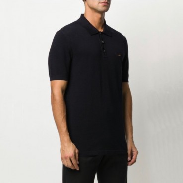 제냐 남성 블랙 폴로 반팔티 - Zegna Mens Black Short sleeved Tshirts 