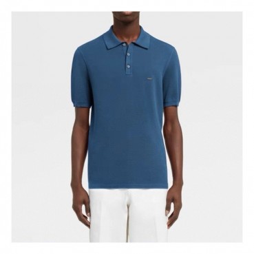제냐 남성 블루 폴로 반팔티 - Zegna Mens Blue Short sleeved Tshirts 