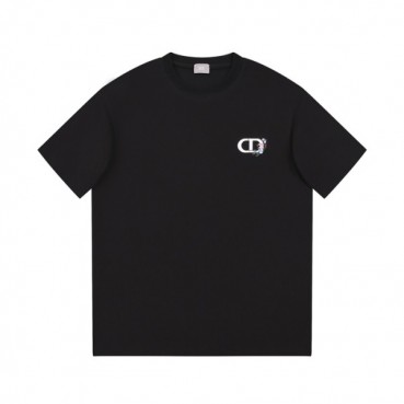 디올 남성 블랙 크루넥 반팔티 - Dior Mens Black Short sleeved Tshirts 