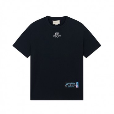 발렌시아가 남성 블랙 크루넥 반팔티 - Balenciaga Mens Black Short sleeved Tshirts 