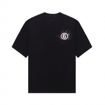 메종마르지엘라 남/녀 크루넥 블랙 반팔티 - Maison Margiela Unisex Black Tshirts 