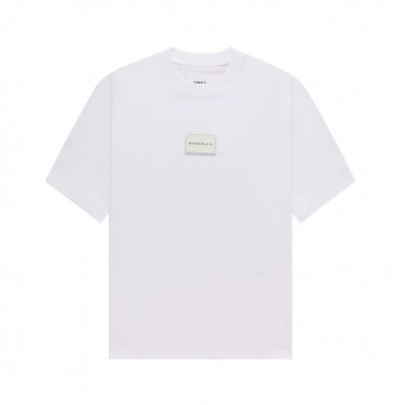 메종마르지엘라 남/녀 크루넥 화이트 반팔티 - Maison Margiela Unisex White Tshirts 