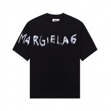 메종마르지엘라 남/녀 크루넥 블랙 반팔티 - Maison Margiela Unisex Black Tshirts 