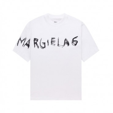 메종마르지엘라 남/녀 크루넥 화이트 반팔티 - Maison Margiela Unisex White Tshirts 