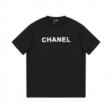 샤넬 남/녀 크루넥 블랙 반팔티 - Chanel Unisex Black Tshirts 