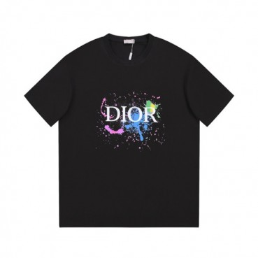 디올 남성 블랙 크루넥 반팔티 - Dior Mens Black Short sleeved Tshirts 