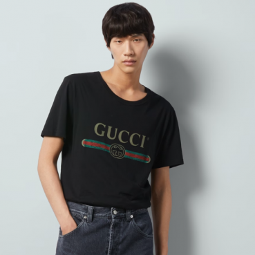 구찌 남/녀 블랙 크루넥 반팔티 - Gucci Unisex Black Short sleeved Tshirts 