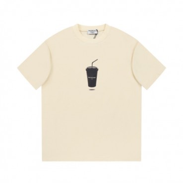 발렌시아가 남성 아이보리 크루넥 반팔티 - Balenciaga Mens Ivory Short sleeved Tshirts 