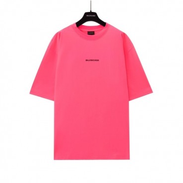 발렌시아가 남성 핑크 크루넥 반팔티 - Balenciaga Mens Pink Short sleeved Tshirts 