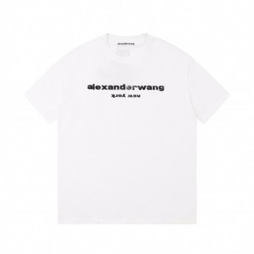 알렉산더왕 남성 화이트 반팔티 - Alexander wang Mens White Short sleeved Tshirts 