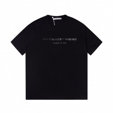 알렉산더왕 남성 블랙 반팔티 - Alexander wang Mens Black Short sleeved Tshirts 