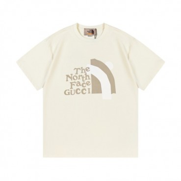 구찌 남/녀 아이보리 크루넥 반팔티 - Gucci Unisex Ivory Short sleeved Tshirts 