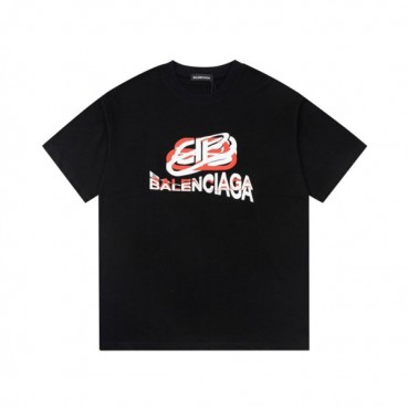 발렌시아가 남성 블랙 크루넥 반팔티 - Balenciaga Mens Black Short sleeved Tshirts 
