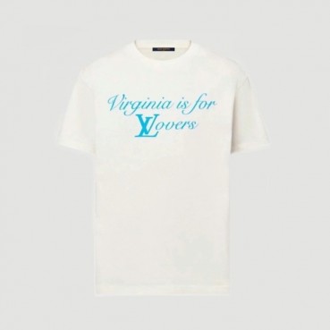 루이비통 남성 화이트 크루넥 반팔티 - Louis vuitton Mens White Short sleeved Tshirts 