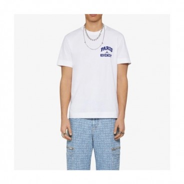 루이비통 남성 화이트 크루넥 반팔티 - Louis vuitton Mens White Short sleeved Tshirts 