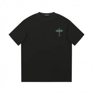 크롬하츠 남성 블랙 크루넥 반팔티 - Chrom Hearts Mens Black Short sleeved Tshirts 