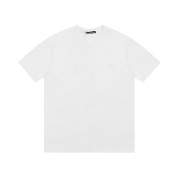 아크네 남/녀 화이트 크루넥 반팔티 - Acne Unisex White Short sleeved T