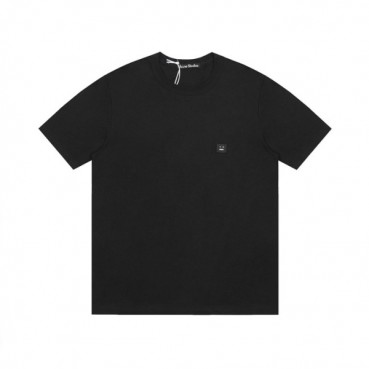 아크네 남/녀 블랙 크루넥 반팔티 - Acne Unisex Black Short sleeved T