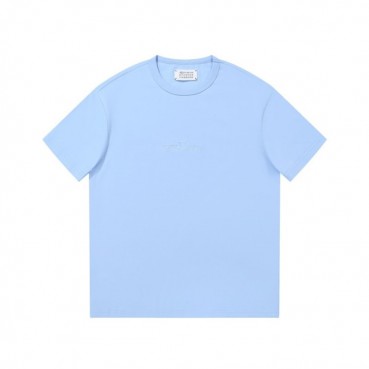 메종마르지엘라 남/녀 크루넥 블루 반팔티 - Maison Margiela Unisex Blue Tshirts 