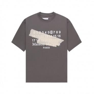 메종마르지엘라 남/녀 크루넥 그레이 반팔티 - Maison Margiela Unisex Gray Tshirts 