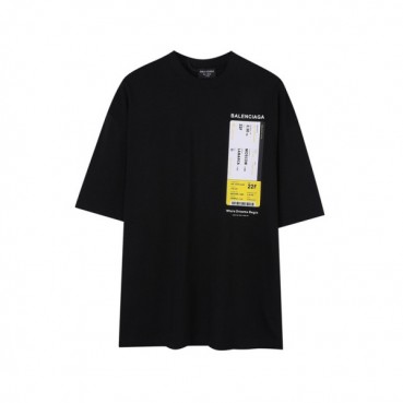 발렌시아가 남성 블랙 크루넥 반팔티 - Balenciaga Mens Black Short sleeved Tshirts 