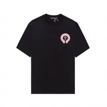 크롬하츠 남성 블랙 크루넥 반팔티 - Chrom Hearts Mens Black Short sleeved Tshirts 