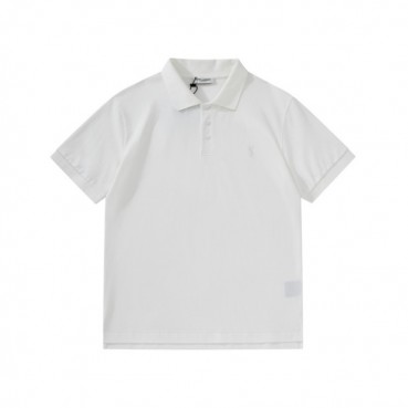 입생로랑 남성 화이트 폴로 반팔티 - Saint laurent White Short sleeved Tshirts 