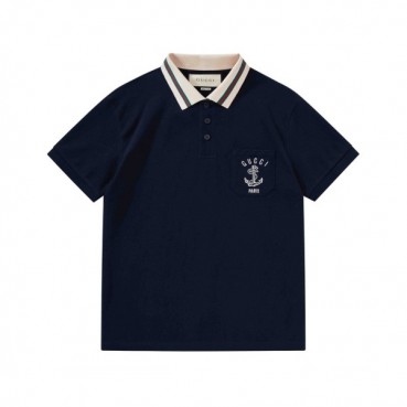 구찌 남/녀 네이비 폴로 반팔티 - Gucci Unisex Navy Short sleeved Tshirts 