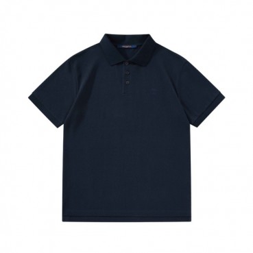루이비통 남성 네이비 폴로 반팔티 - Louis vuitton Mens Navy Polo Tshirts 