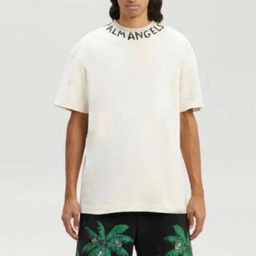 팜 엔젤스 남성 아이보리 크루넥 반팔티 - Pam Angels Mens Ivory Tshirts 