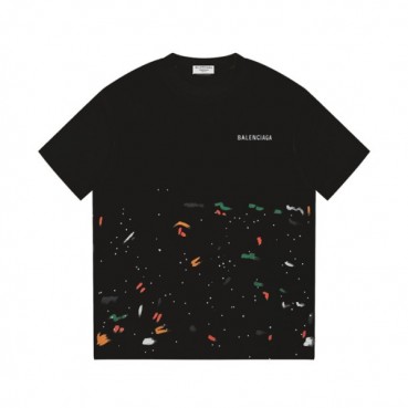 발렌시아가 남성 블랙 크루넥 반팔티 - Balenciaga Mens Black Short sleeved Tshirts 