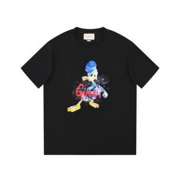 구찌 남/녀 블랙 크루넥 반팔티 - Gucci Unisex Black Short sleeved Tshirts 