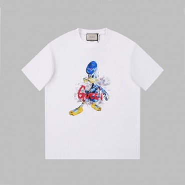 구찌 남/녀 화이트 크루넥 반팔티 - Gucci Unisex White Short sleeved Tshirts 