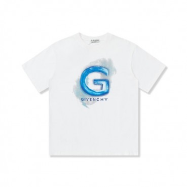 지방시 남성 크루넥 화이트 반팔티 - Givenchy Mens White Short Sleeved Tshirts 