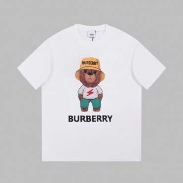 버버리 남성 화이트 크루넥 반팔티 - Burberry Mens White Short Sleeved Tshirts 